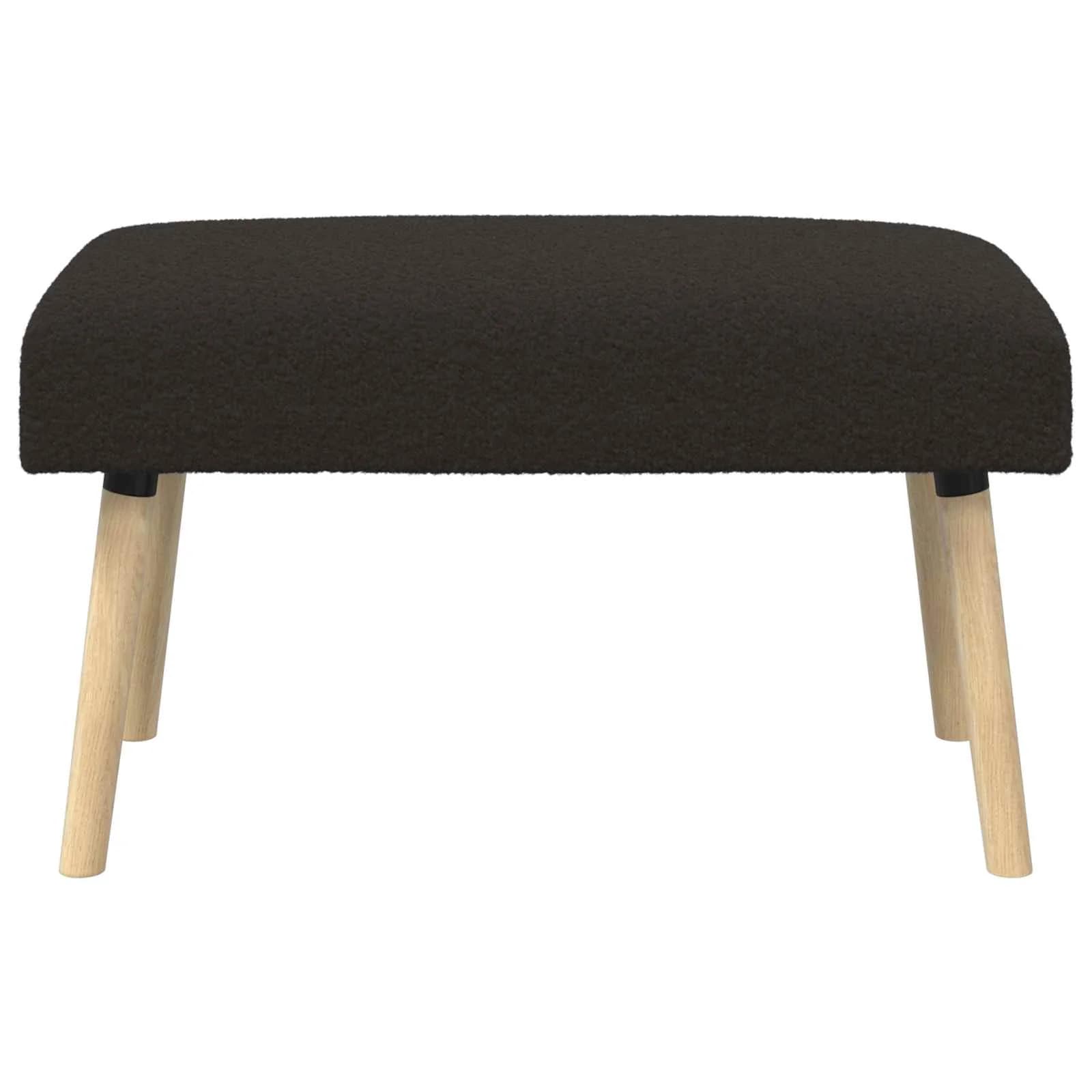 klop Enobarvno Črna 80 x 40 x 46 cm Bouclé - slika 5