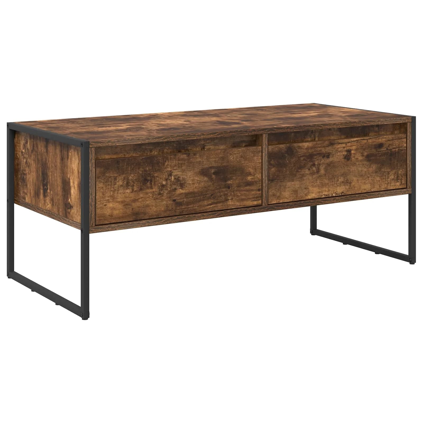 Klubska miza Dimni hrast 100 x 46 x 40 cm Inženirski les - slika 2