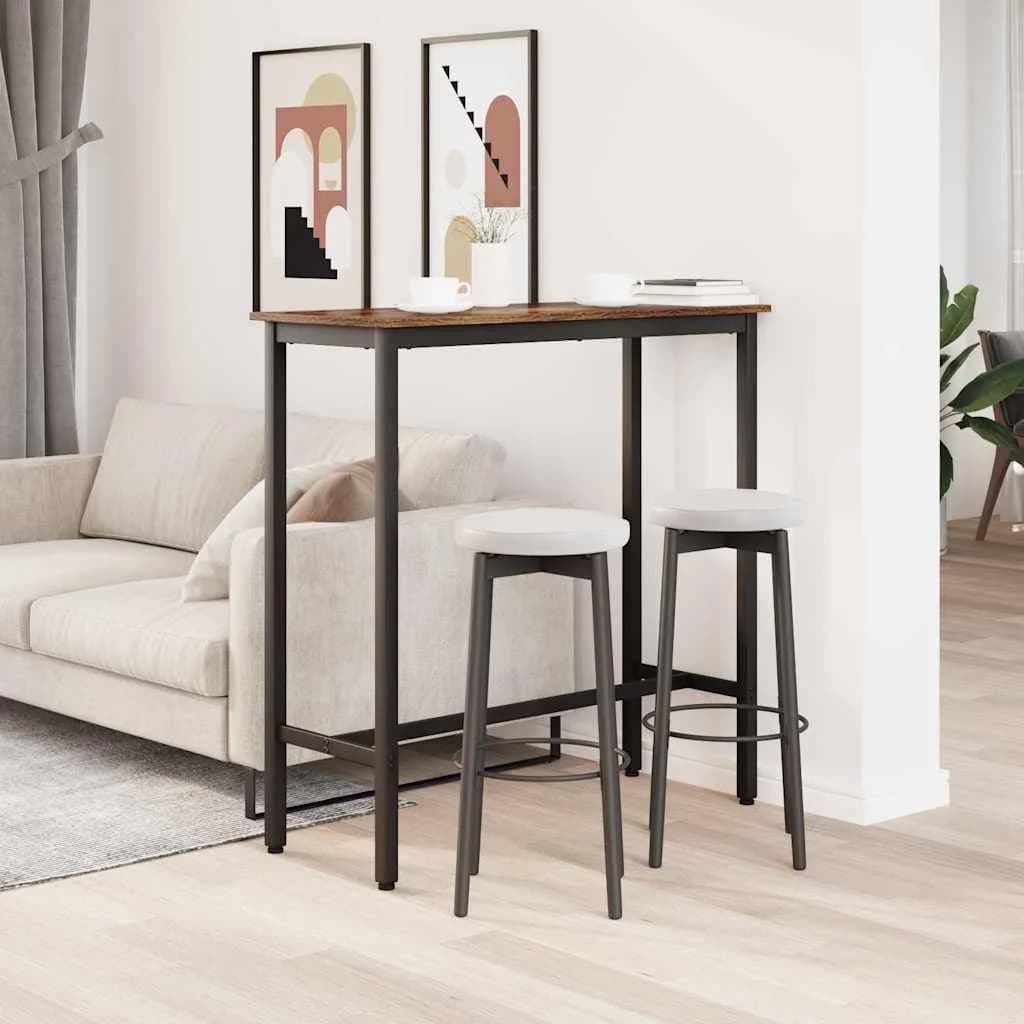 miza Dimljeni oreh 100 x 40 x 100,5 cm Inženirski les in jeklo - slika 4