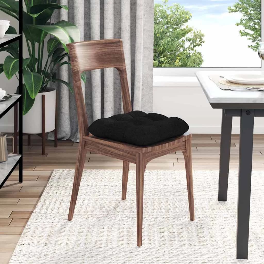 Sedežne blazine 4 kos Blago Črna 45 x 45 x 12 cm - slika 4
