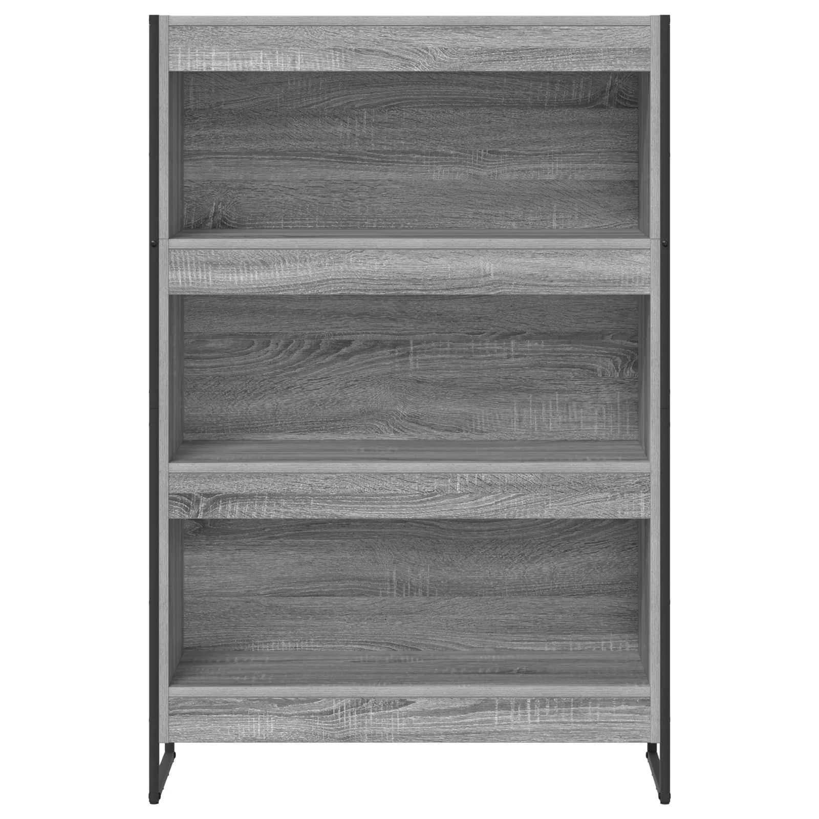Knjigovni omar 80 x 30 x 121 cm Inženirski les Siva Sonoma - slika 5