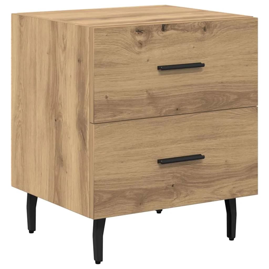 Nočna omarica 2 kos Umetni hrast 40 x 35 x 47,5 cm - slika 5
