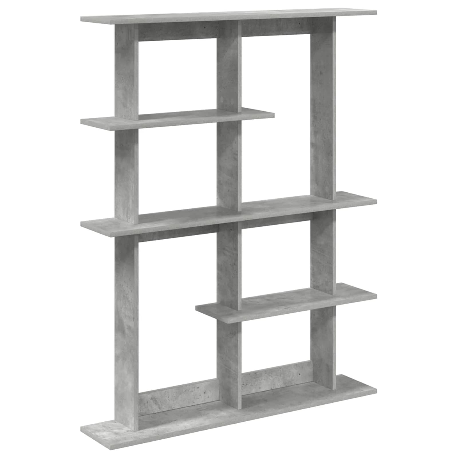 Stenska polica Betonsko siva 102 x 20 x 130 cm Inženirski les - slika 2