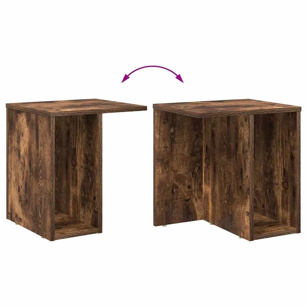 Stranska miza 2 kos Dimljeni oreh 37 x 32 x 40 cm - slika 11