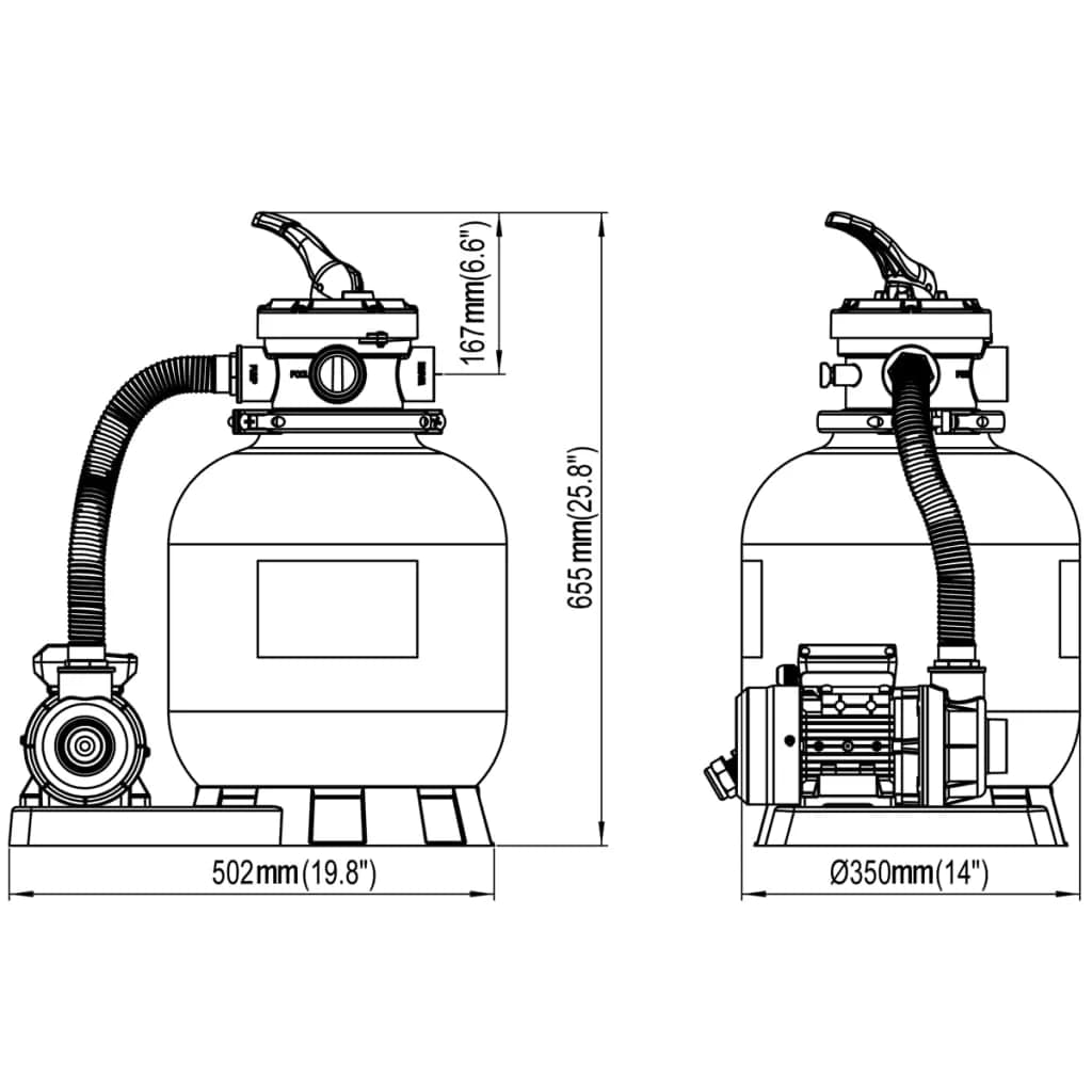 Črpalka s peščenim filtrom 600 W 17000 l/h - slika 5