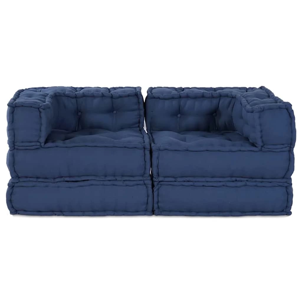 Modularna sedežna enota 2 kos Blago Indigo 140 x 70 x 56 cm - slika 7