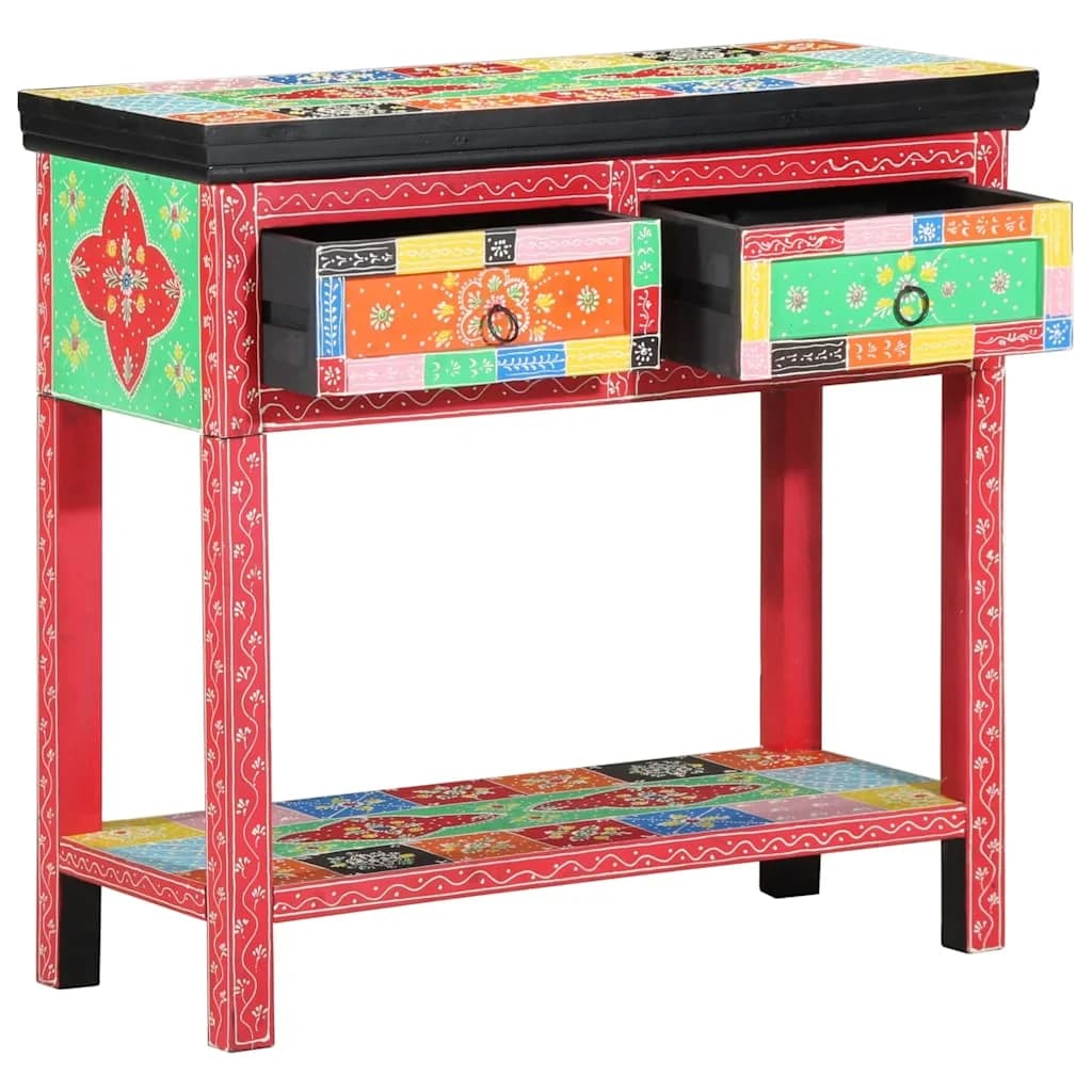 Konzolna miza s predalom večbarvno 80 x 35 x 76 cm
