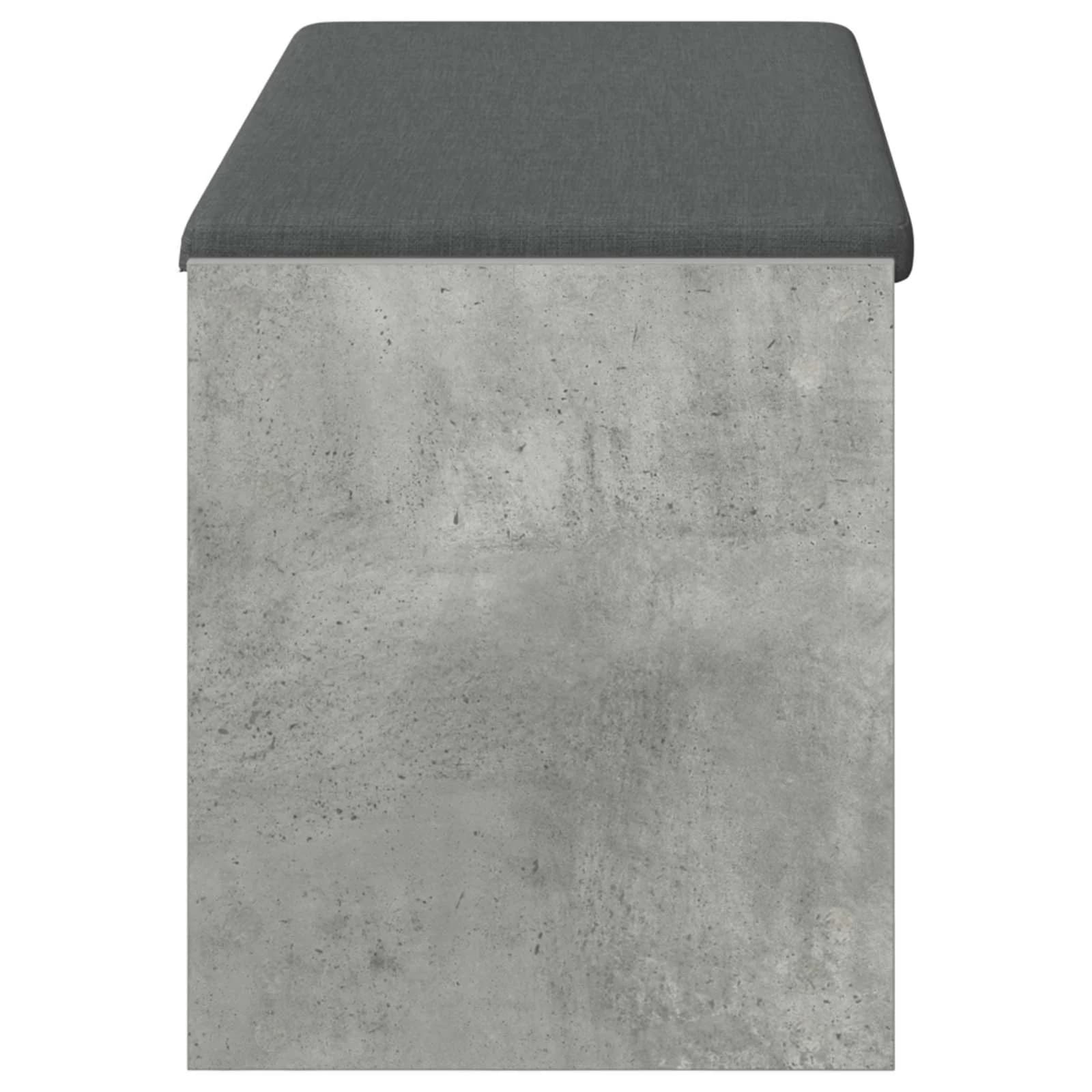 Haldna klop z blazino s polico Beton Siva 103 x 38 x 45 cm - slika 6