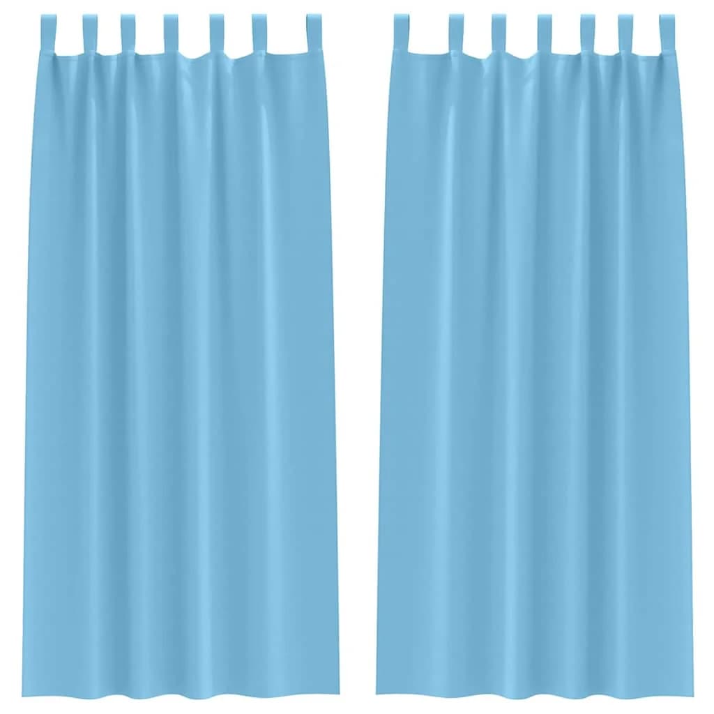 Zavese za zatemnitev z obroči 2 kos Sveta modra 260 x 140 cm - slika 2