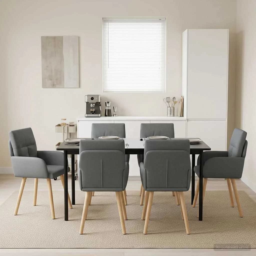 Jedilni stoli 6 kos Blago Temno siva 60 x 56 x 96 cm