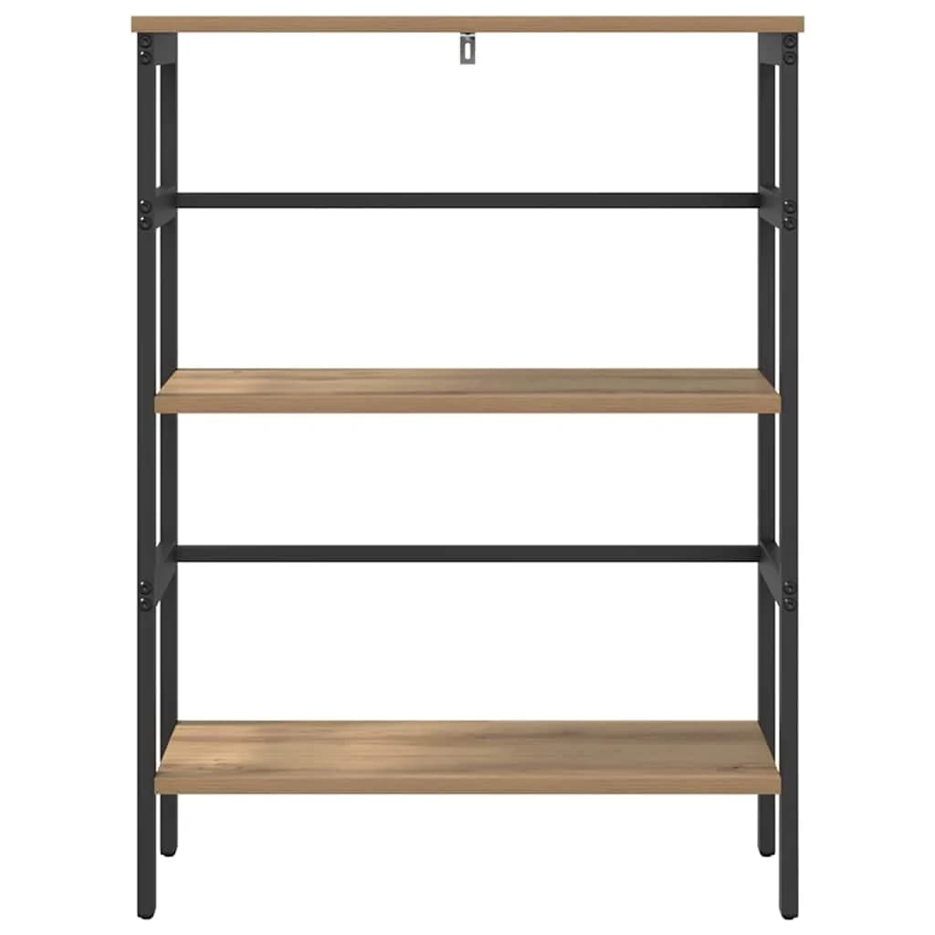 Knjižna polica 2 nivojev 60 x 29,5 x 81 cm Inženirski les - slika 5