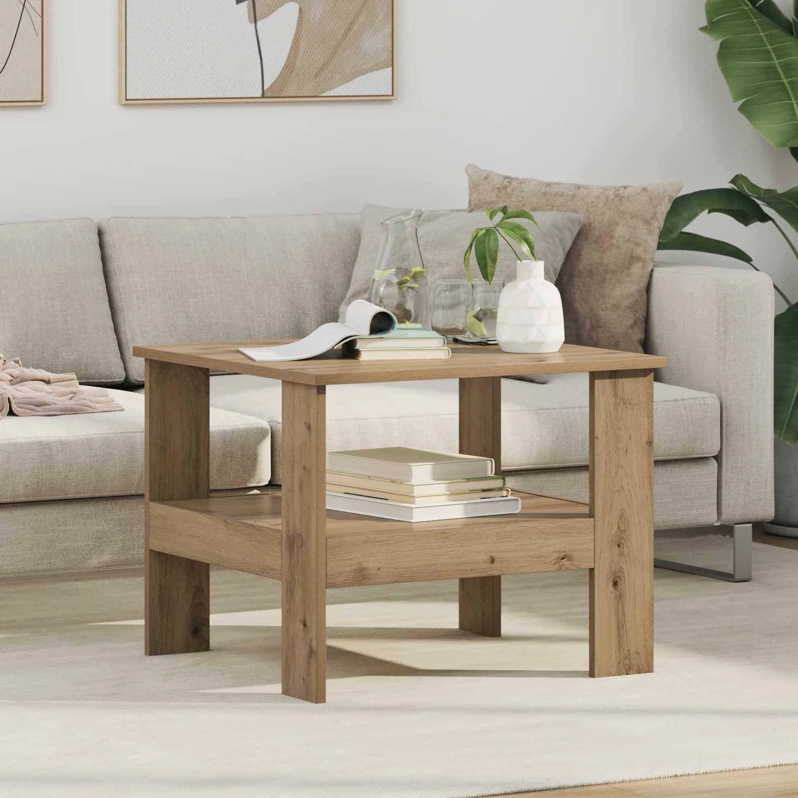 Klubska miza Umetni hrast 57 x 55 x 45 cm Inženirski les