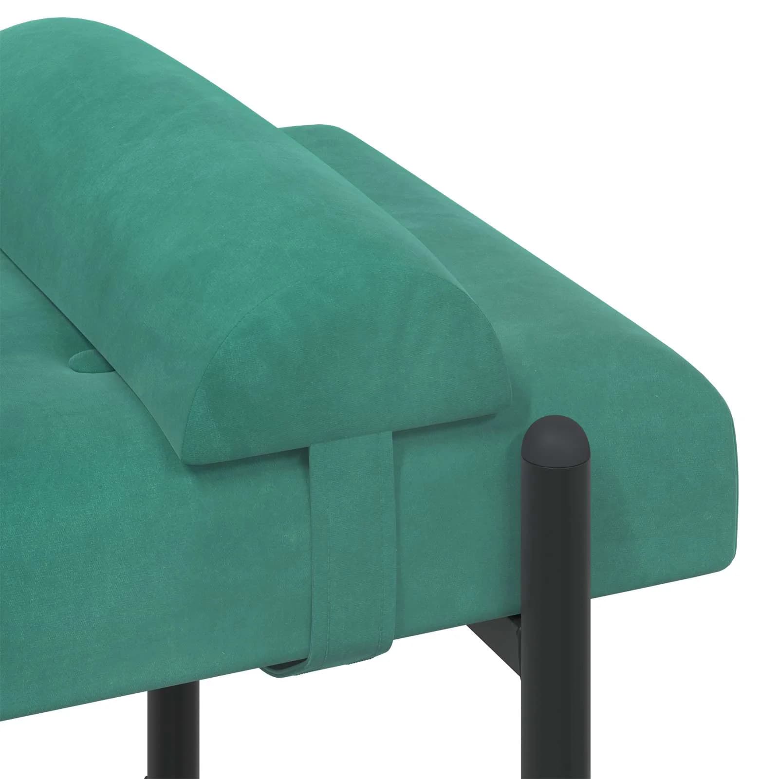 Klubska klop z gumbi in vzglavniki Turkizna 110 x 40 x 46 cm - slika 7