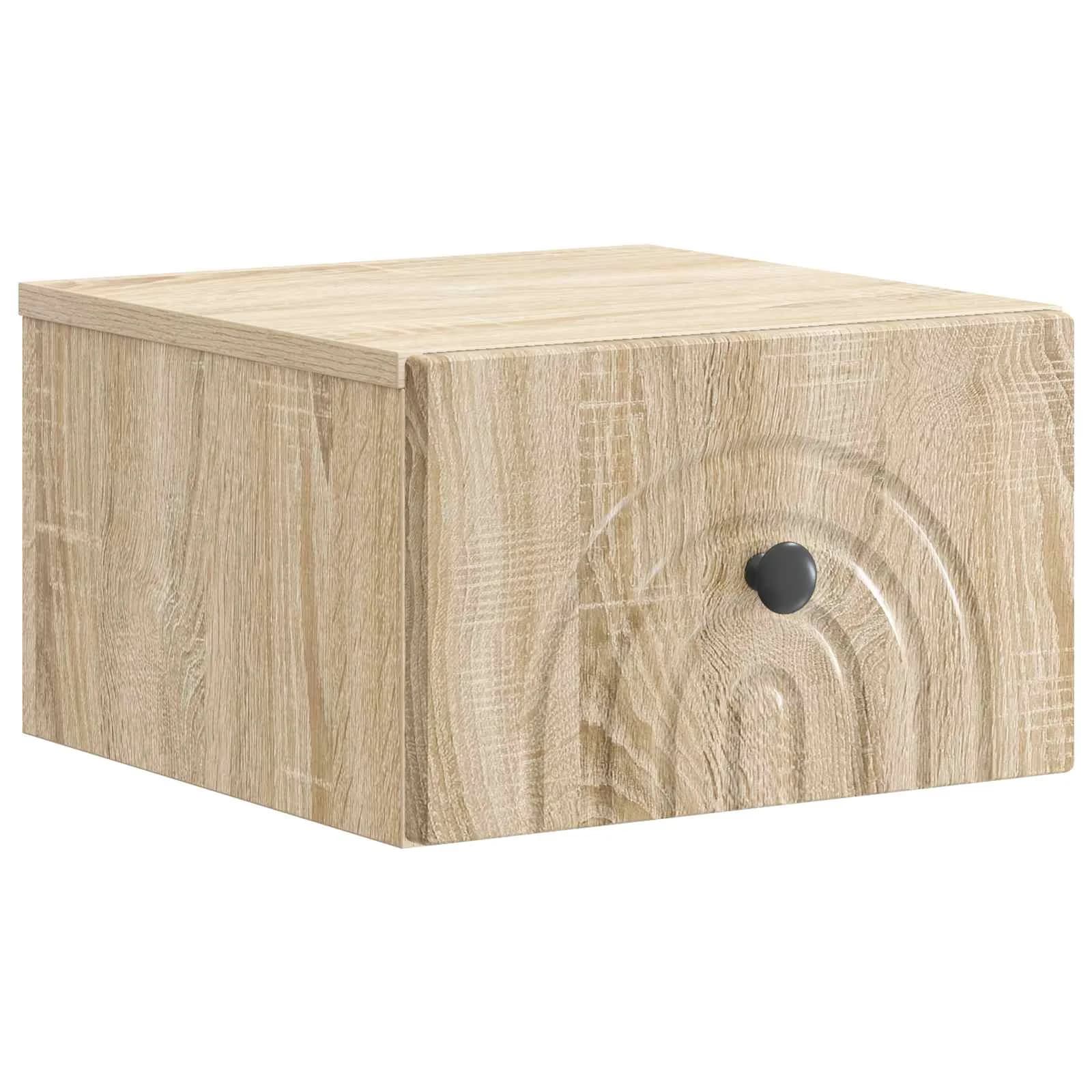 Stenski nočni omarici 2 kos Sonoma hrast 33 x 34,5 x 20 cm - slika 5