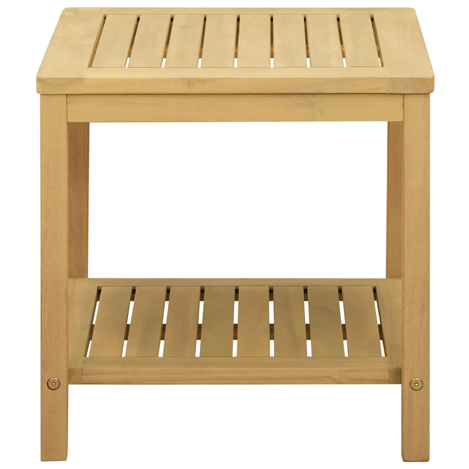 Stranska miza Olje naravno 45 x 45 x 45 cm Masiven les akacije - slika 5