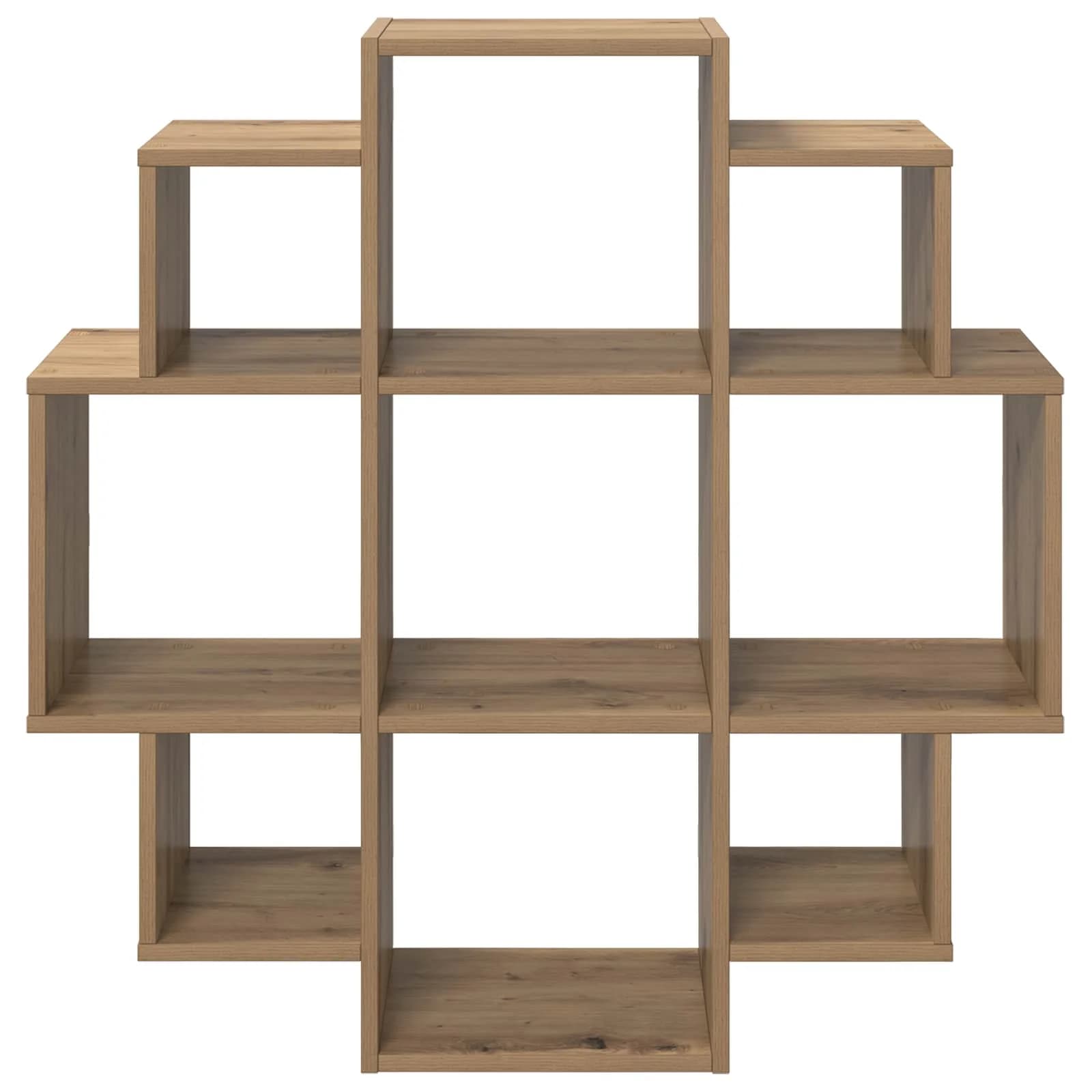 Stenska polica Artisan hrast 90 x 25 x 90 cm Inženirski les - slika 4