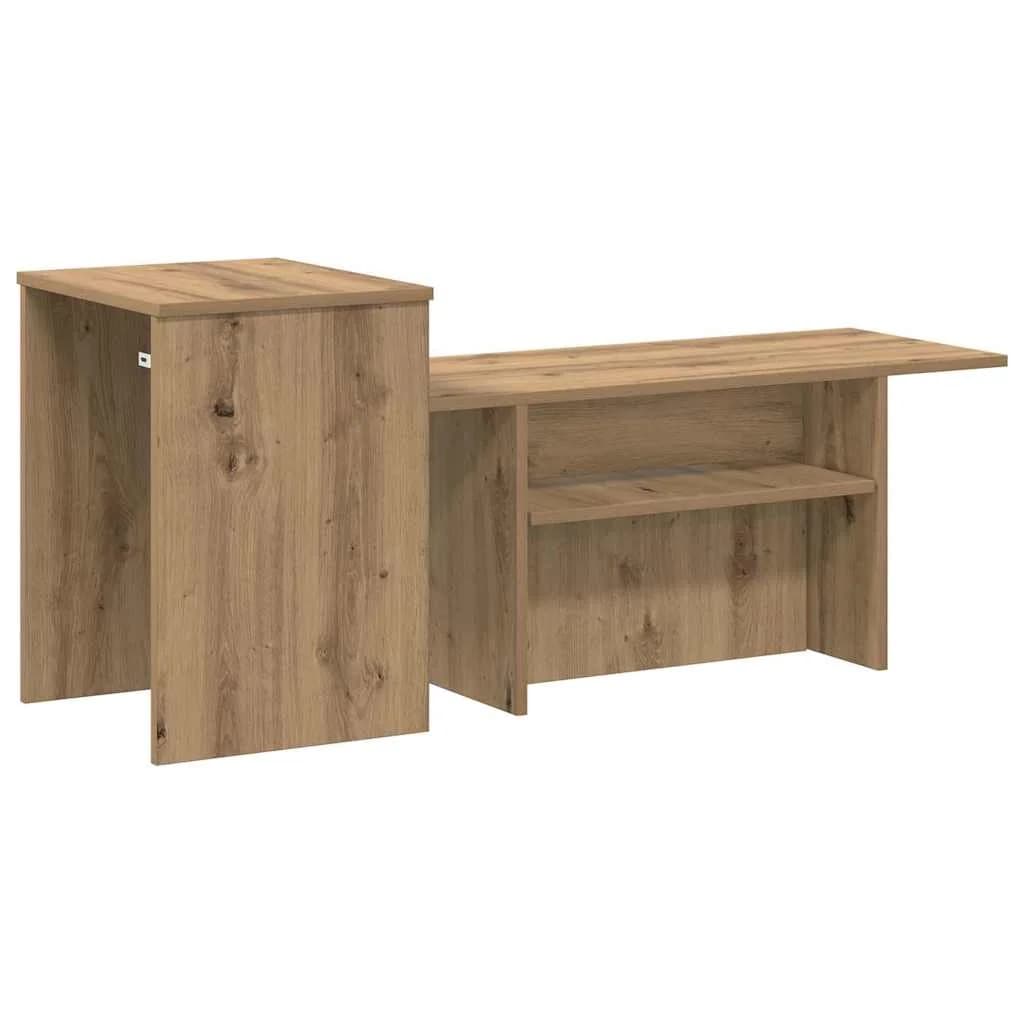 Konzolna miza Umetni hrast 91,5 x 35 x 38,5 cm Inženirski les - slika 7