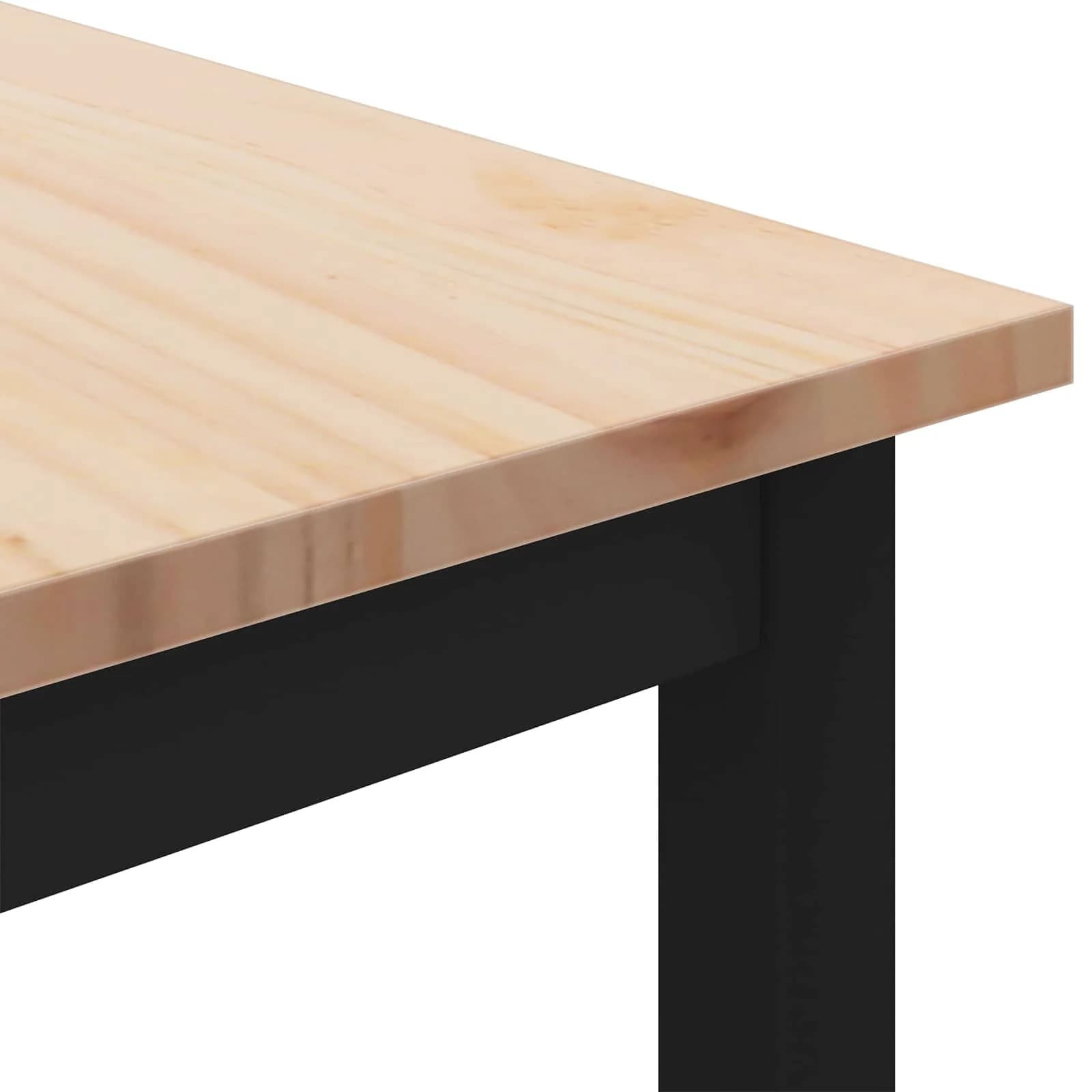 Klubska miza Naravna 60 x 60 x 36 cm Masivno borovo les - slika 7