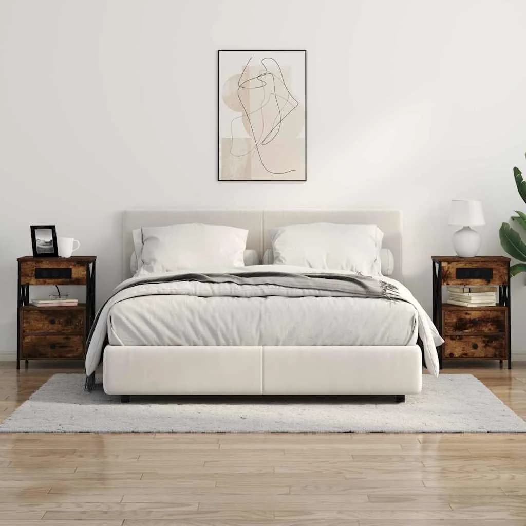 Nočna omarica Dimljeni oreh 40 x 31 x 60 cm Inženirski les - slika 4