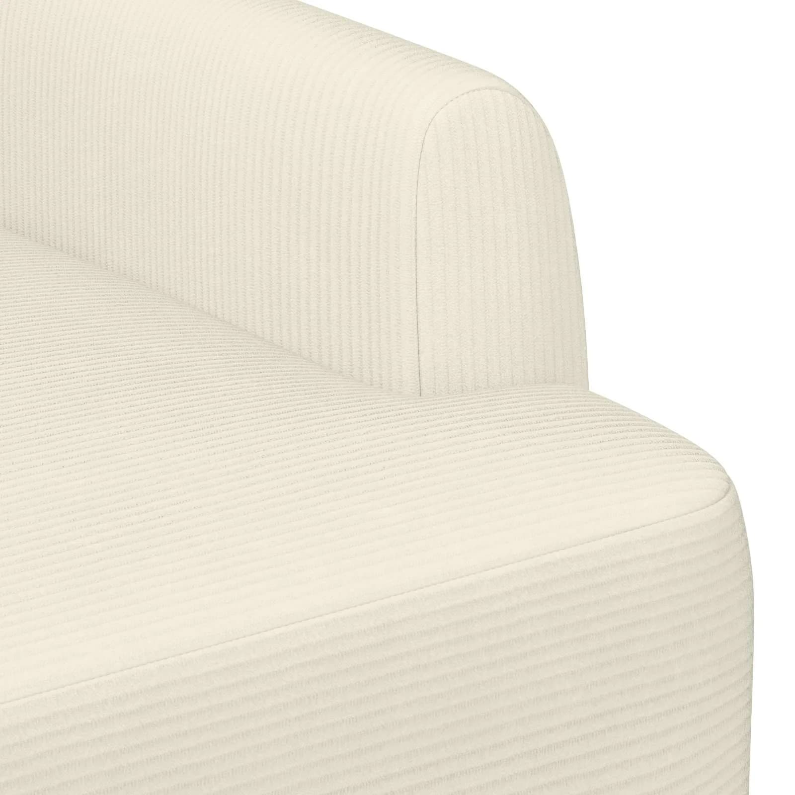 Dvojnica s gumbi Krem 116 x 67 x 81 cm Žametna tkanina - slika 6
