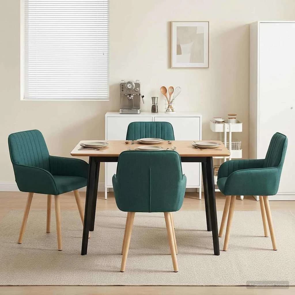 Jedilni stoli 4 kos Blago Temno zelena 56,5 x 50 x 87,5 cm