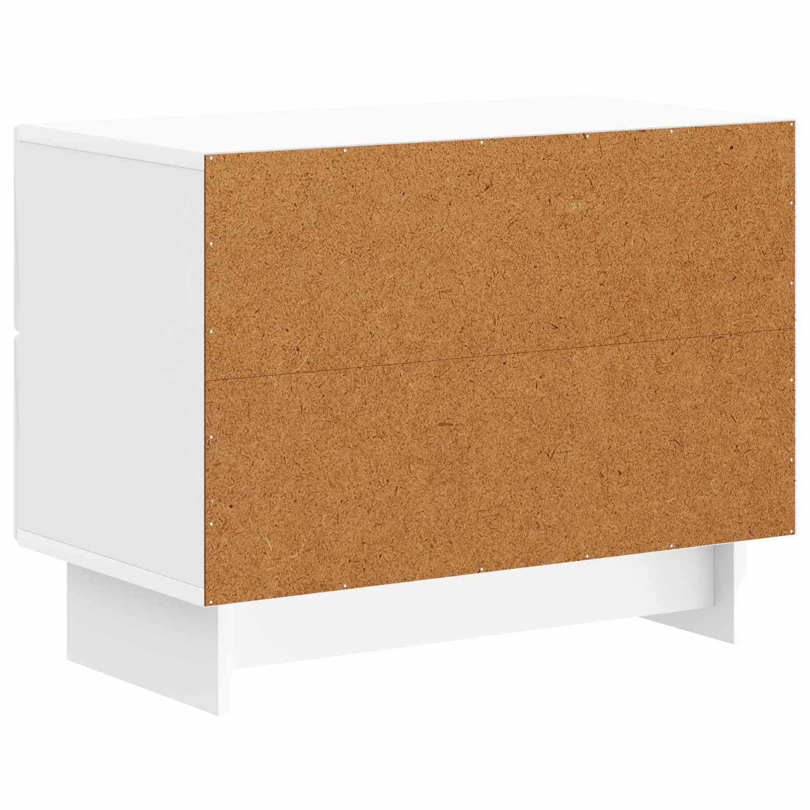 Nočna omarica s predalom Bela visok sijaj 62 x 34,5 x 47,5 cm - slika 7