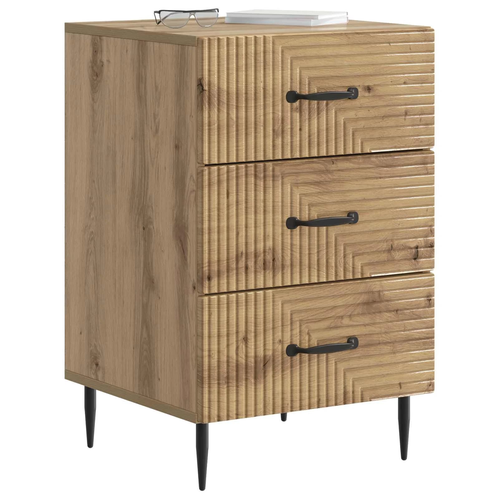 Nočna omarica Artisan hrast 43 x 41 x 66,5 cm Inženirski les - slika 3