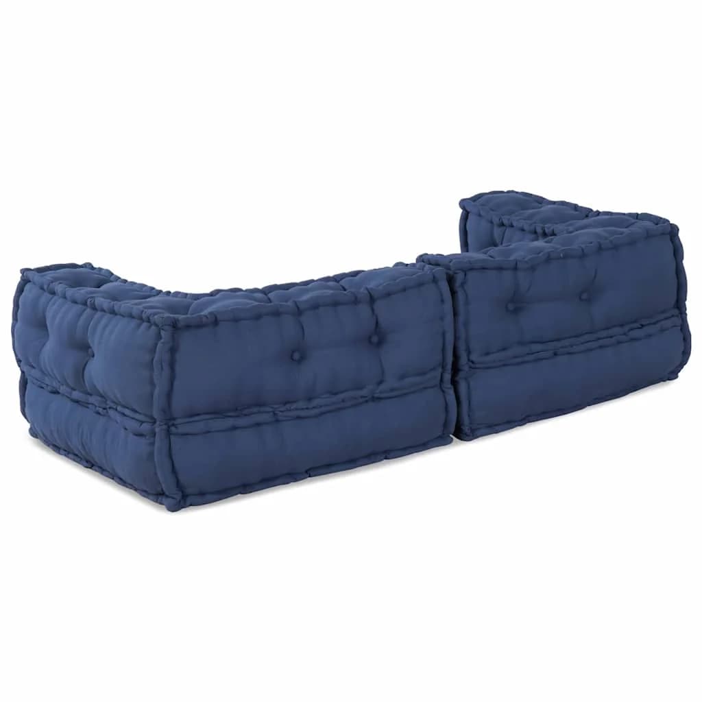 Modularna sedežna enota 3 kos Blago Indigo 140 x 70 x 36 cm - slika 5