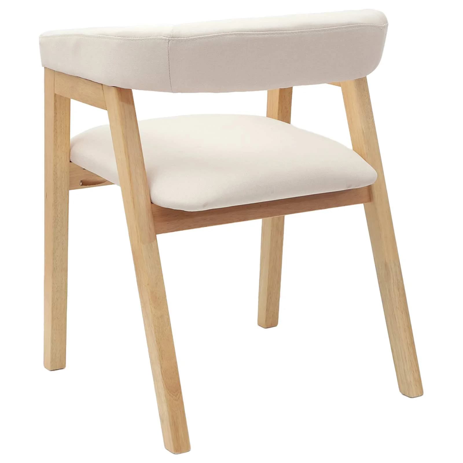 Jedilni stoli 2 kos Masivno gumovo les Naravna 54 x 57 x 73 cm - slika 7
