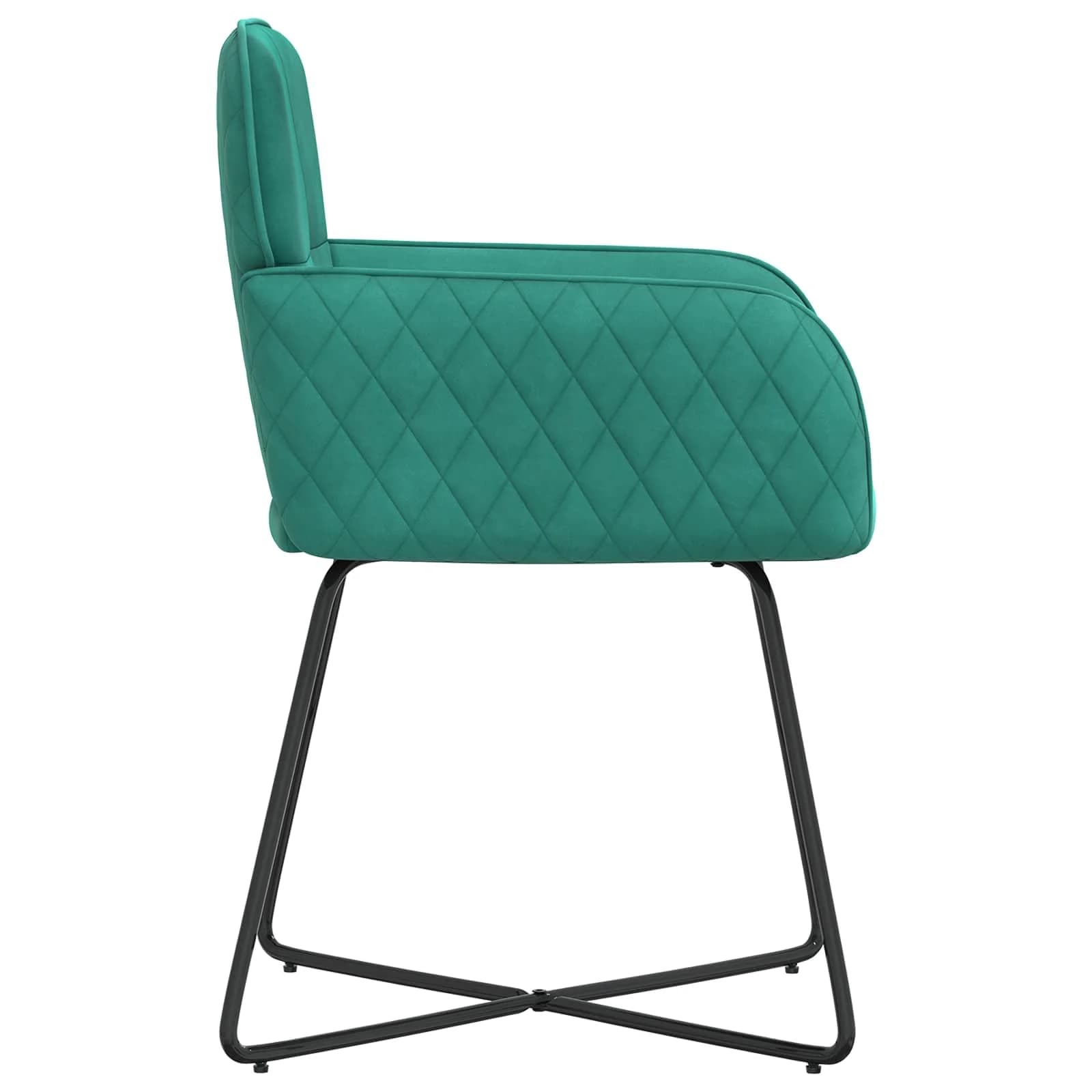 Jedilni stoli 2 kos Žamet Turkizna 59 x 56,5 x 86 cm - slika 4