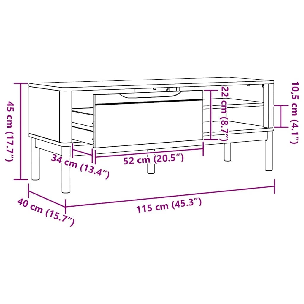 Klubska klop FLORO Bela 115 x 40 x 45 cm Masivno borovo les - slika 12