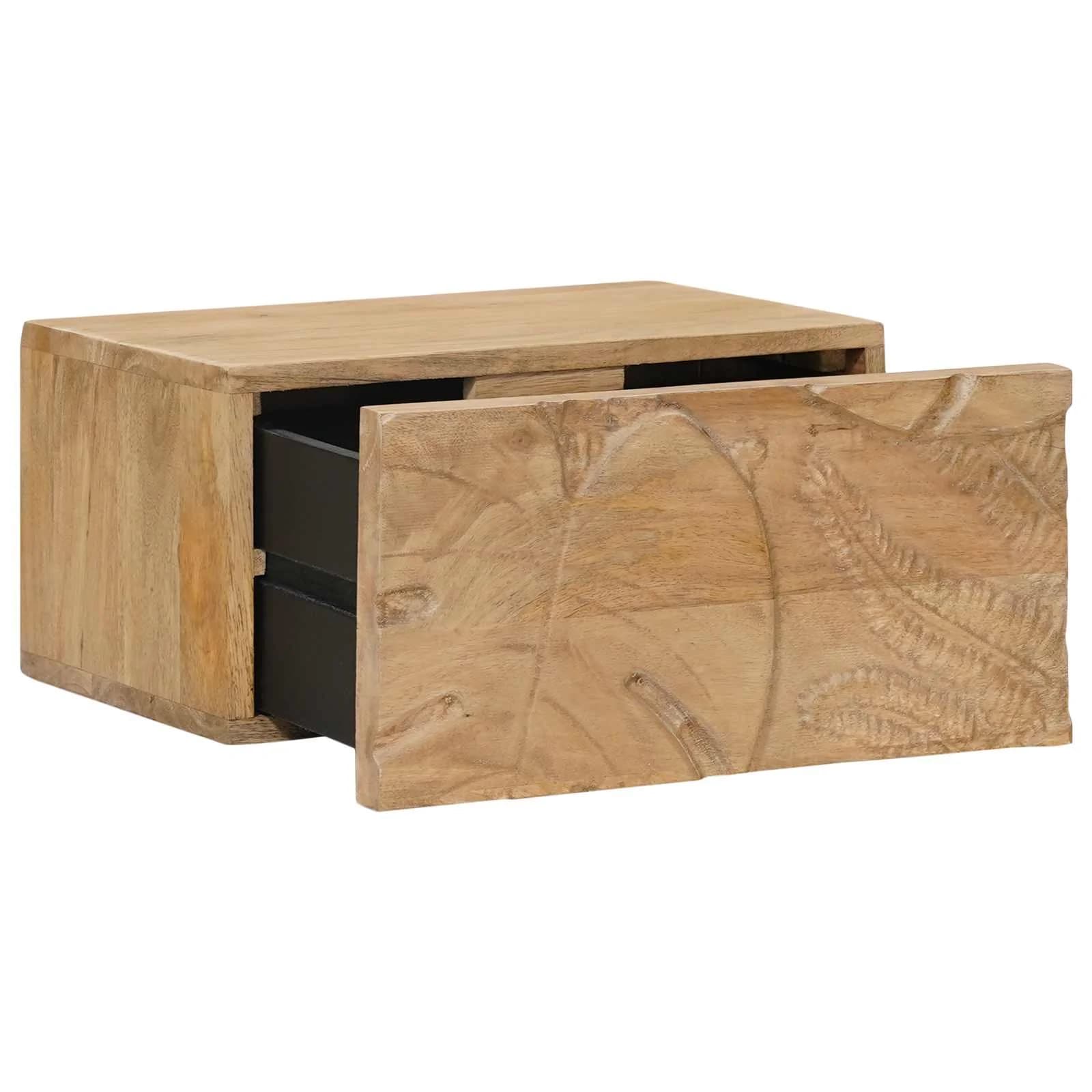 Ročno izdelana nočna omarica Teak rjava 40 x 30 x 20 cm - slika 2