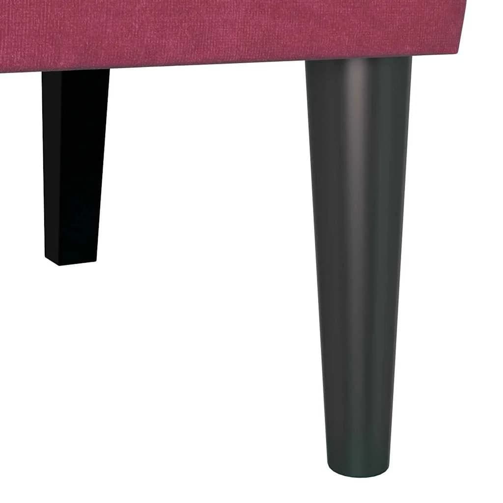 Chesterfield klop Vinorodna rdeča 112 x 65,5 x 75 cm Žamet - slika 9