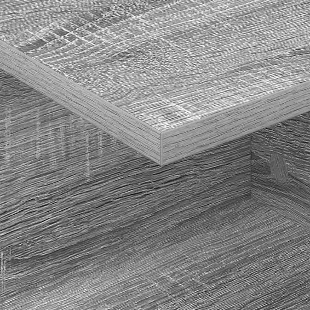 Nočna omarica 2 kos Siva Sonoma 40 x 30 x 25 cm Inženirski les - slika 9
