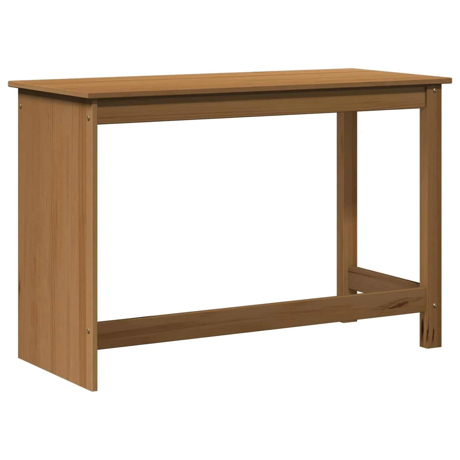 Miza Medeno rjava 112 x 50 x 75 cm Masivno borovo les - slika 6