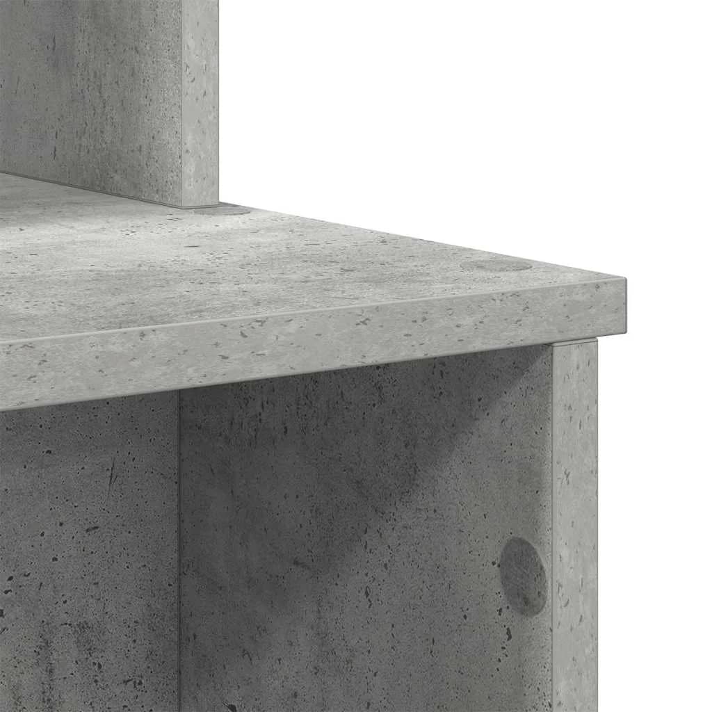 Miza Betonsko siva Inženirski les 120,5 x 44 x 88,5 cm - slika 8