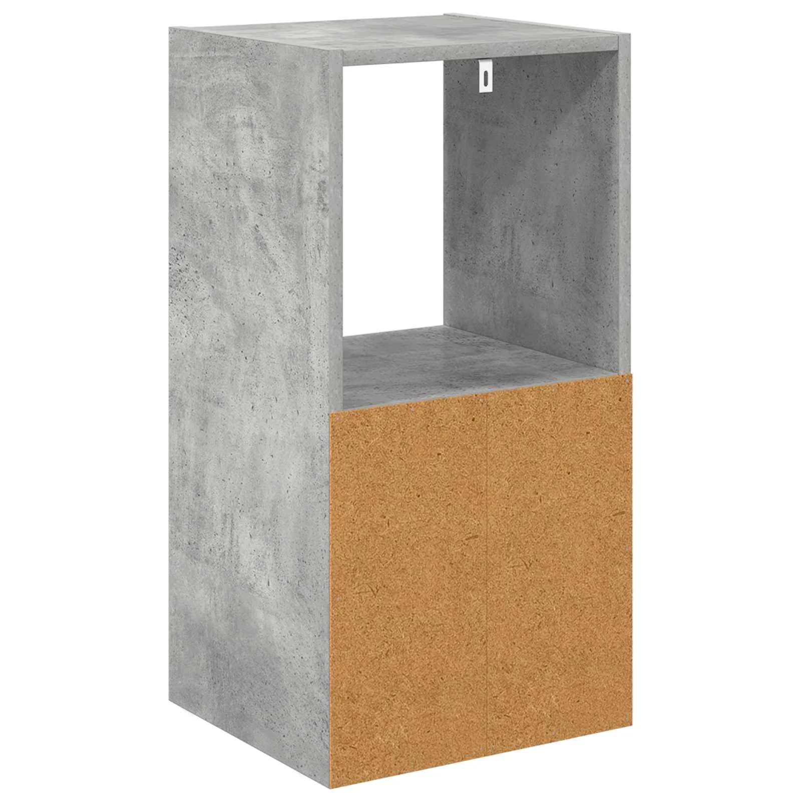 Nočna omarica Betonsko siva 35 x 32 x 68,5 cm Inženirski les - slika 8