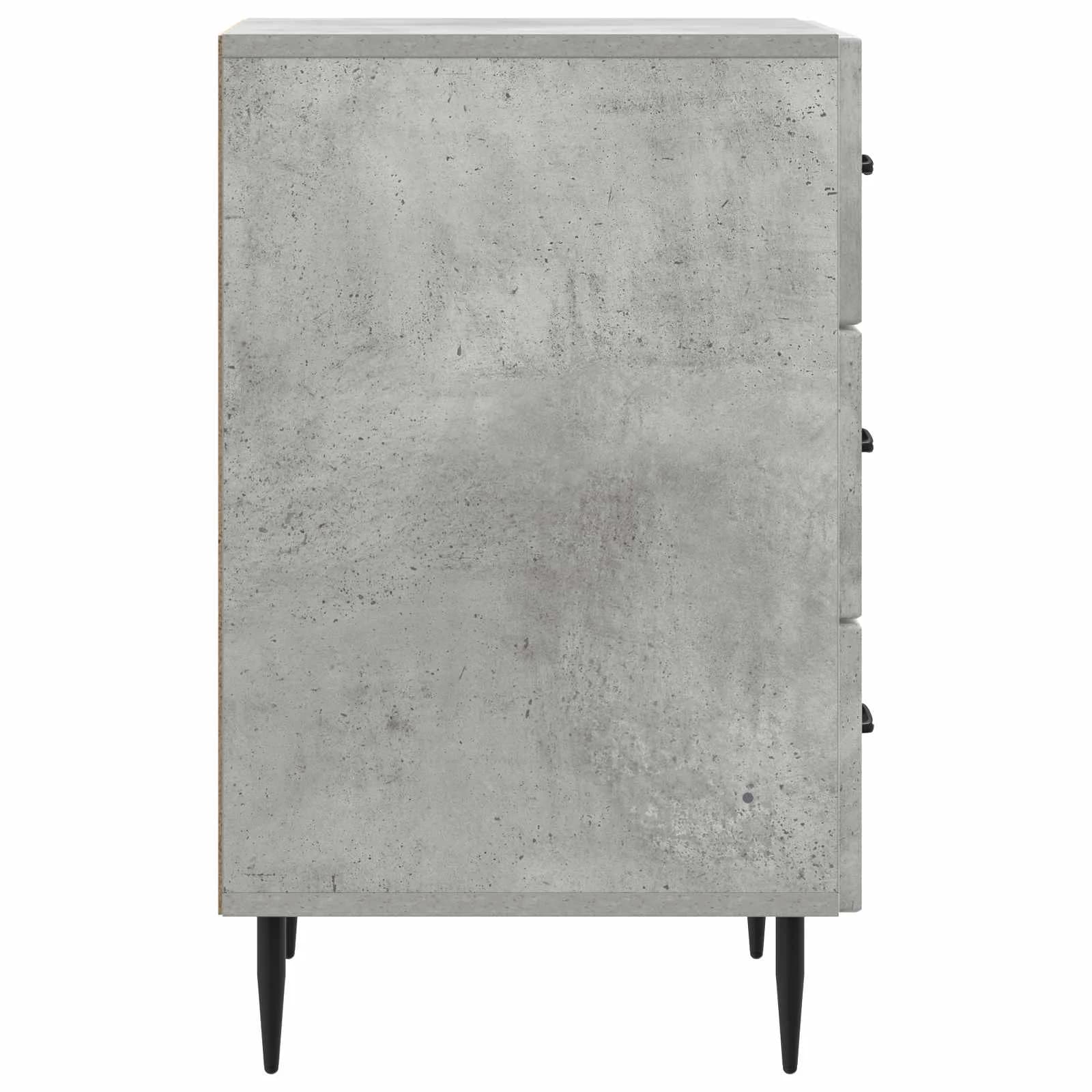 Nočna omarica Betonsko siva 43 x 41 x 66,5 cm Inženirski les - slika 6