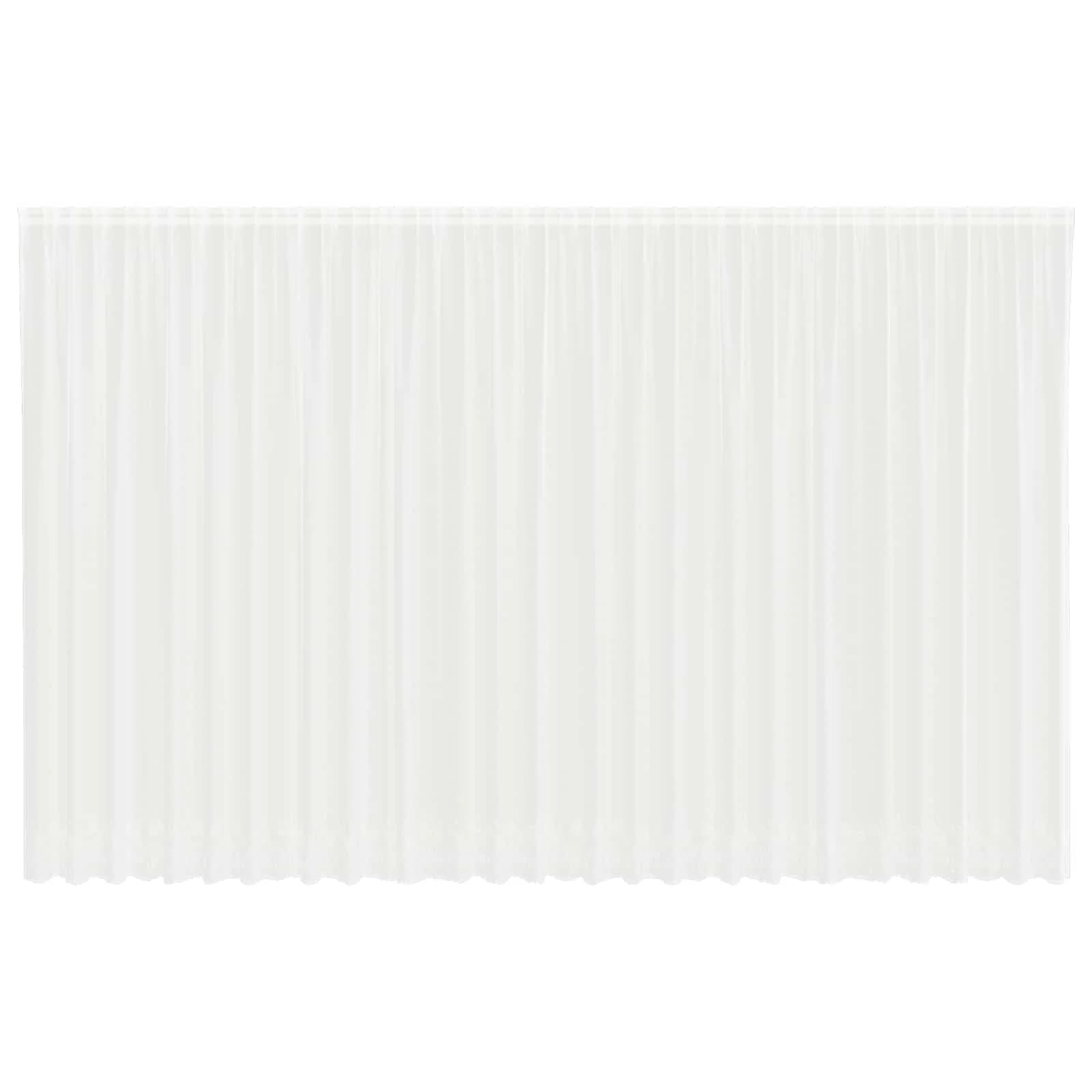Čipkasta Zavesa z zavesami Bela 300 x 750 cm Poliester - slika 2