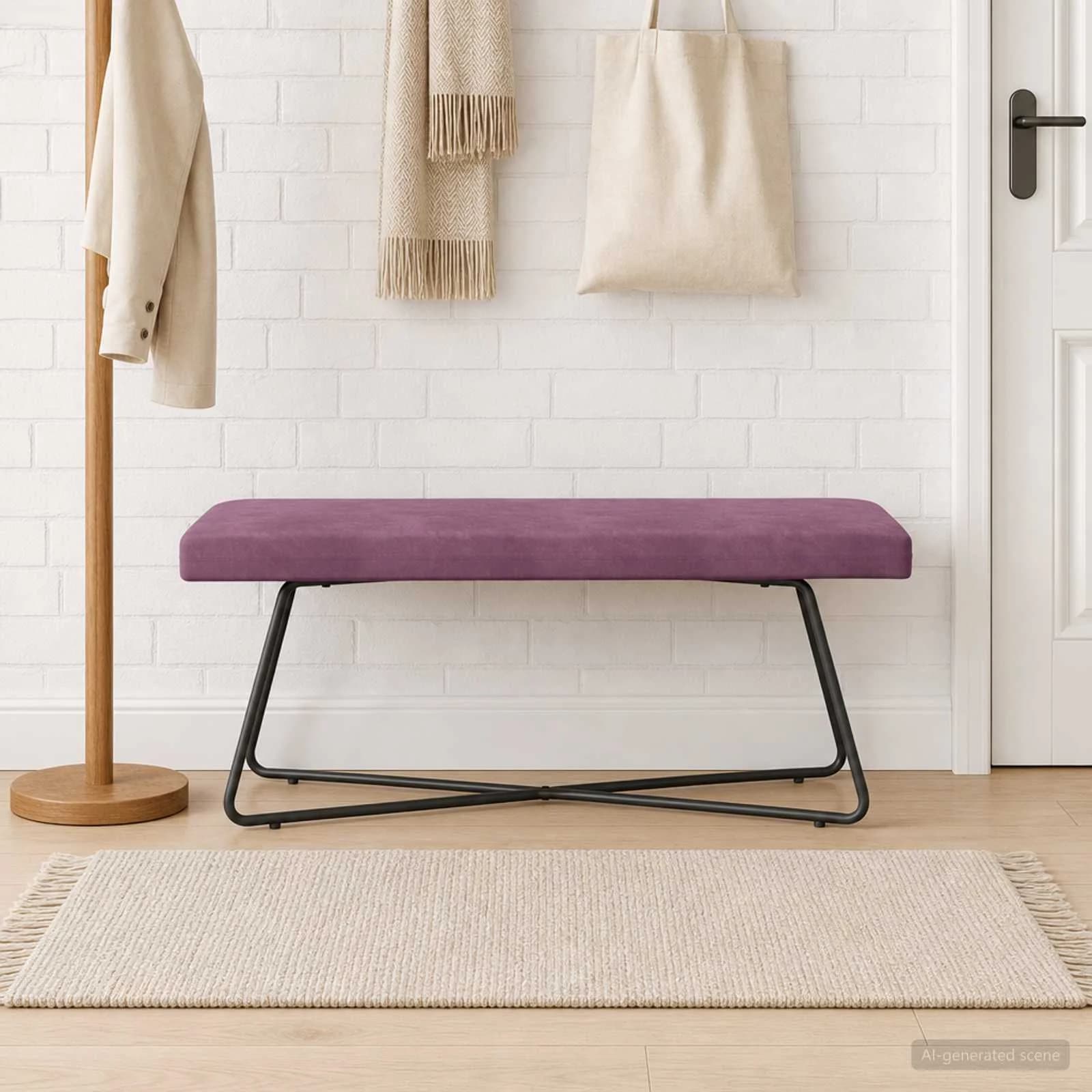 klop Vijolična 110 x 40 x 45 cm Žamet