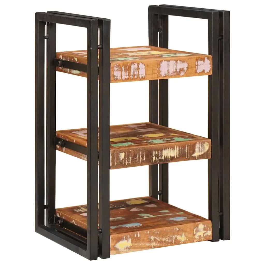 Nočna omarica Rjava in črna 38 x 33 x 58 cm Trden predelan les - slika 2