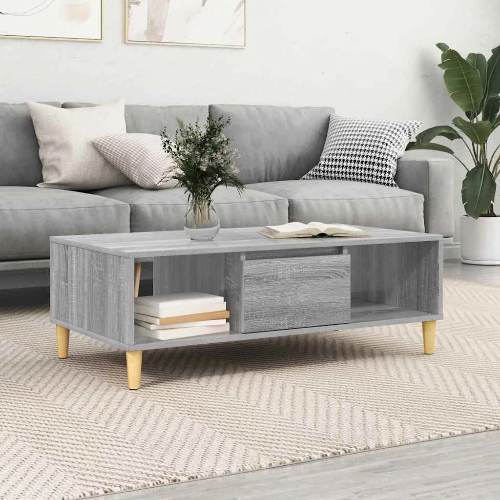 Klubska miza Siva Sonoma 102 x 55 x 35 cm Inženirski les