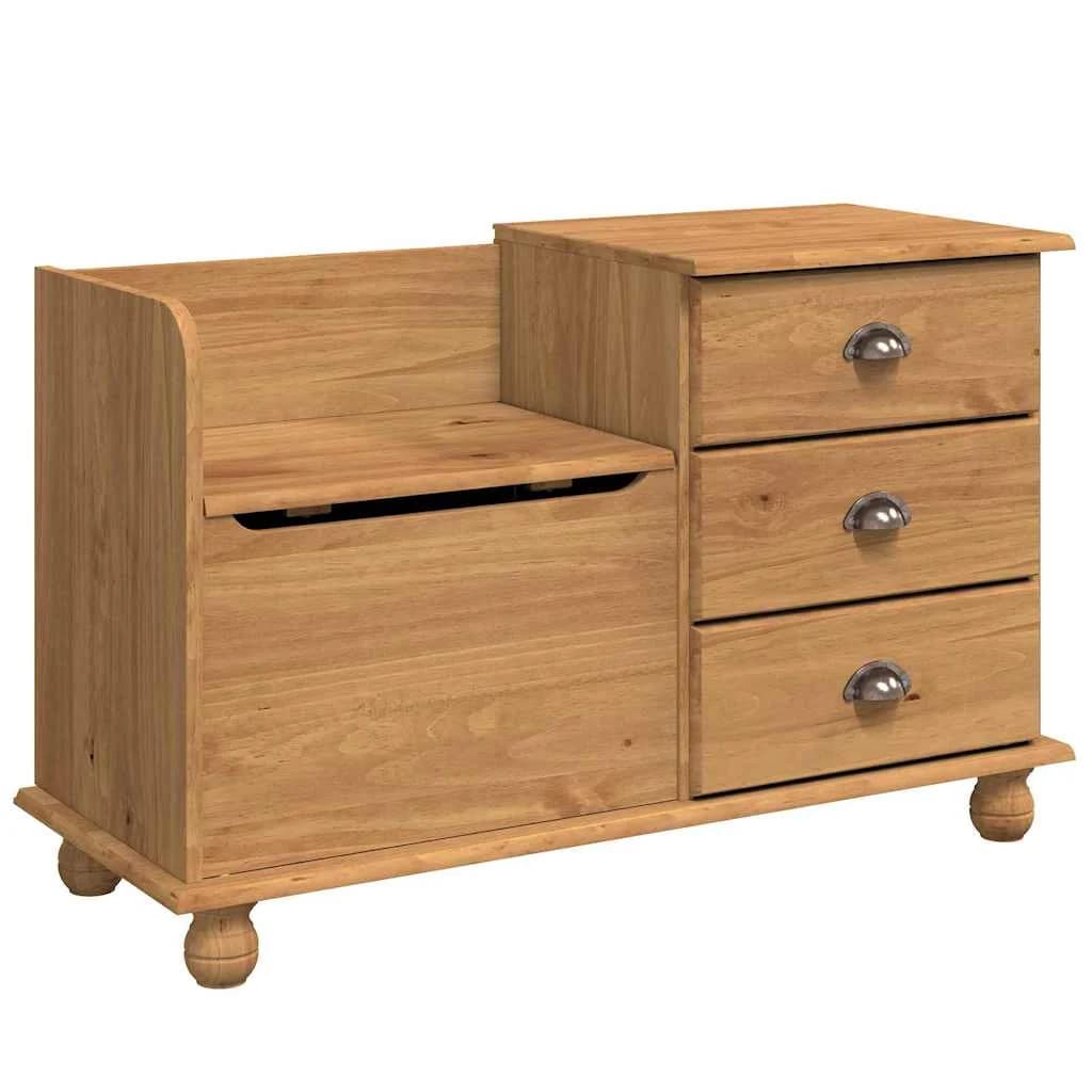 Klop s prostorom za shranjevanje ASKIM Rjava 100 x 39 x 62 cm - slika 2