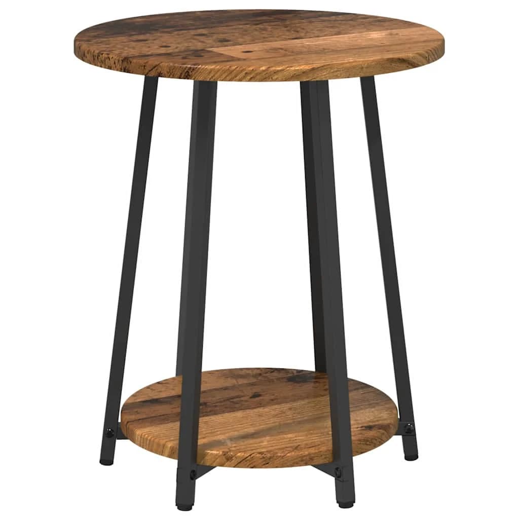 Komplet stranskih mizic 2 kos Staro les in črna 50 x 50 x 51 cm - slika 6