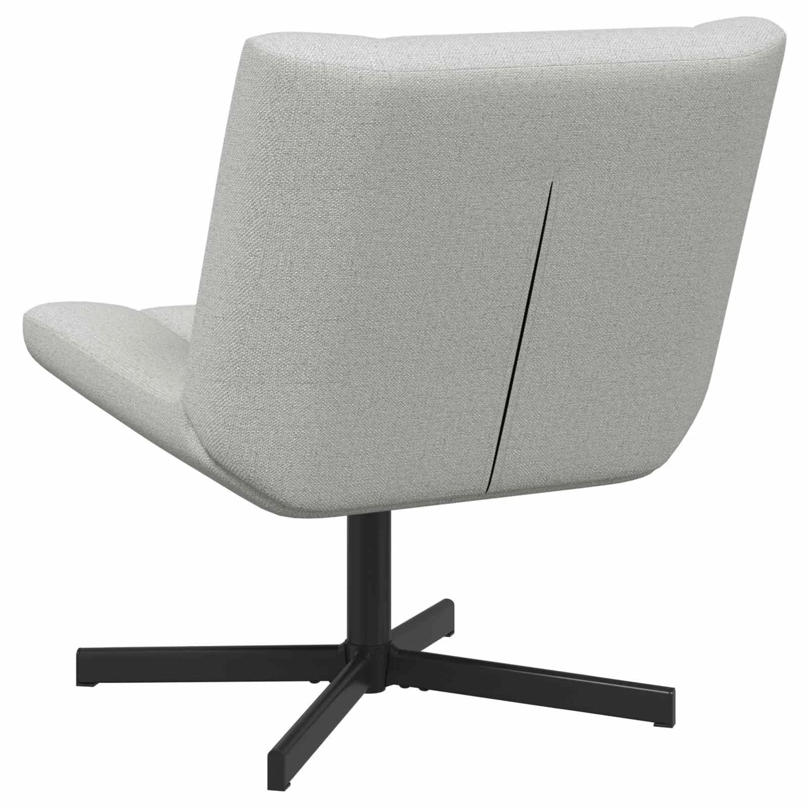 Vrtljiv stol Oblačno siva 63 x 75 x 76 cm blago - slika 6