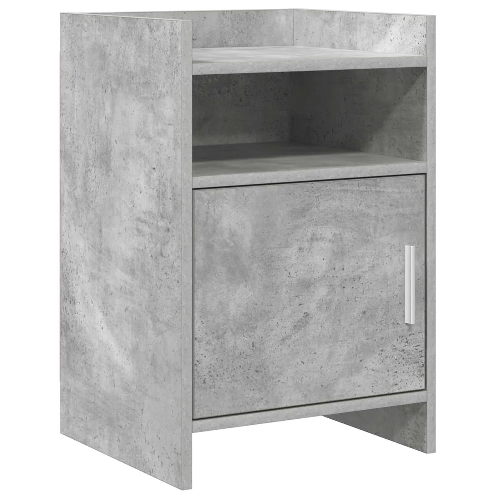 Posteljne mize Betonsko siva 40 x 36 x 60 cm Inženirski les