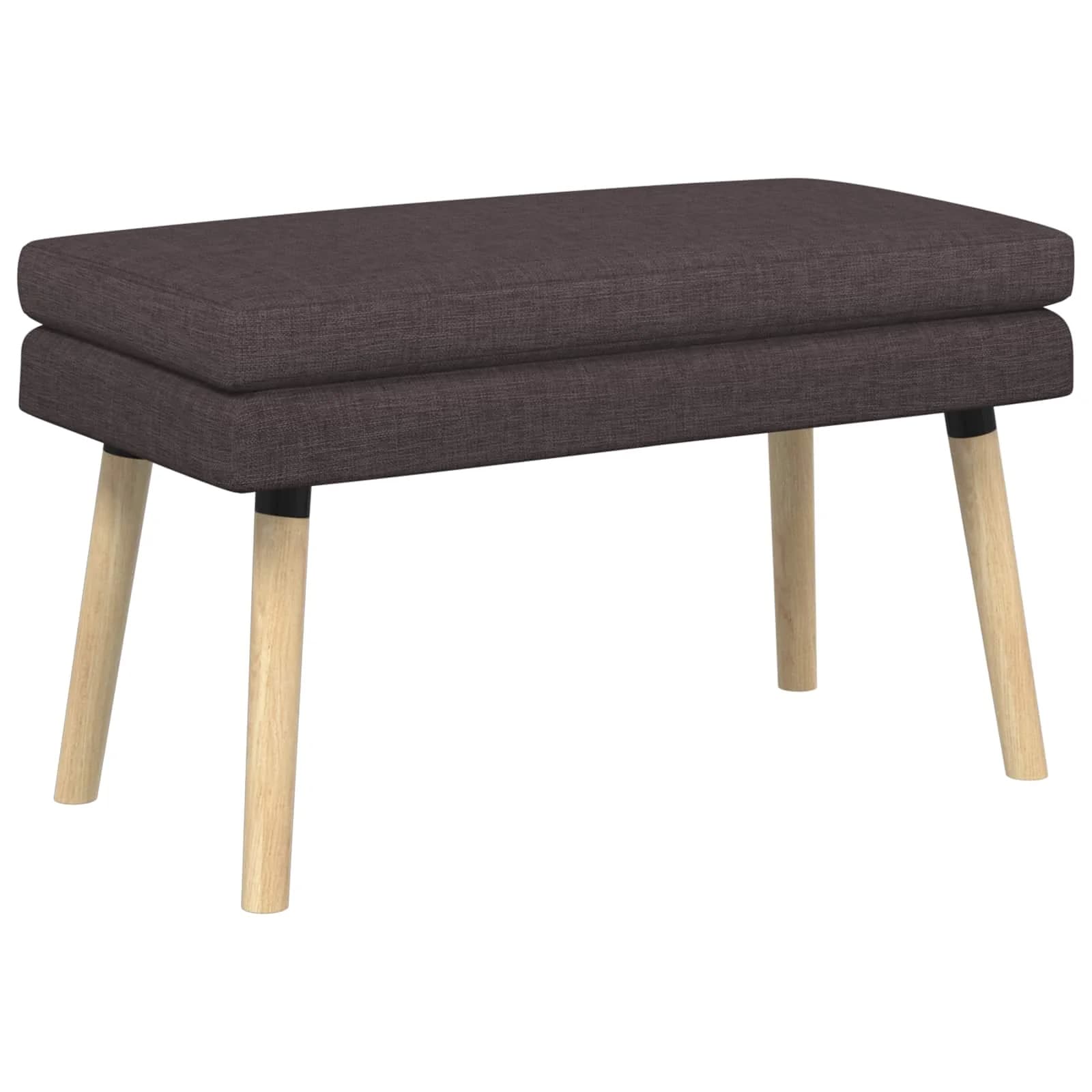 Dvojna klop Temno rjava 80 x 40 x 47 cm Blago - slika 2