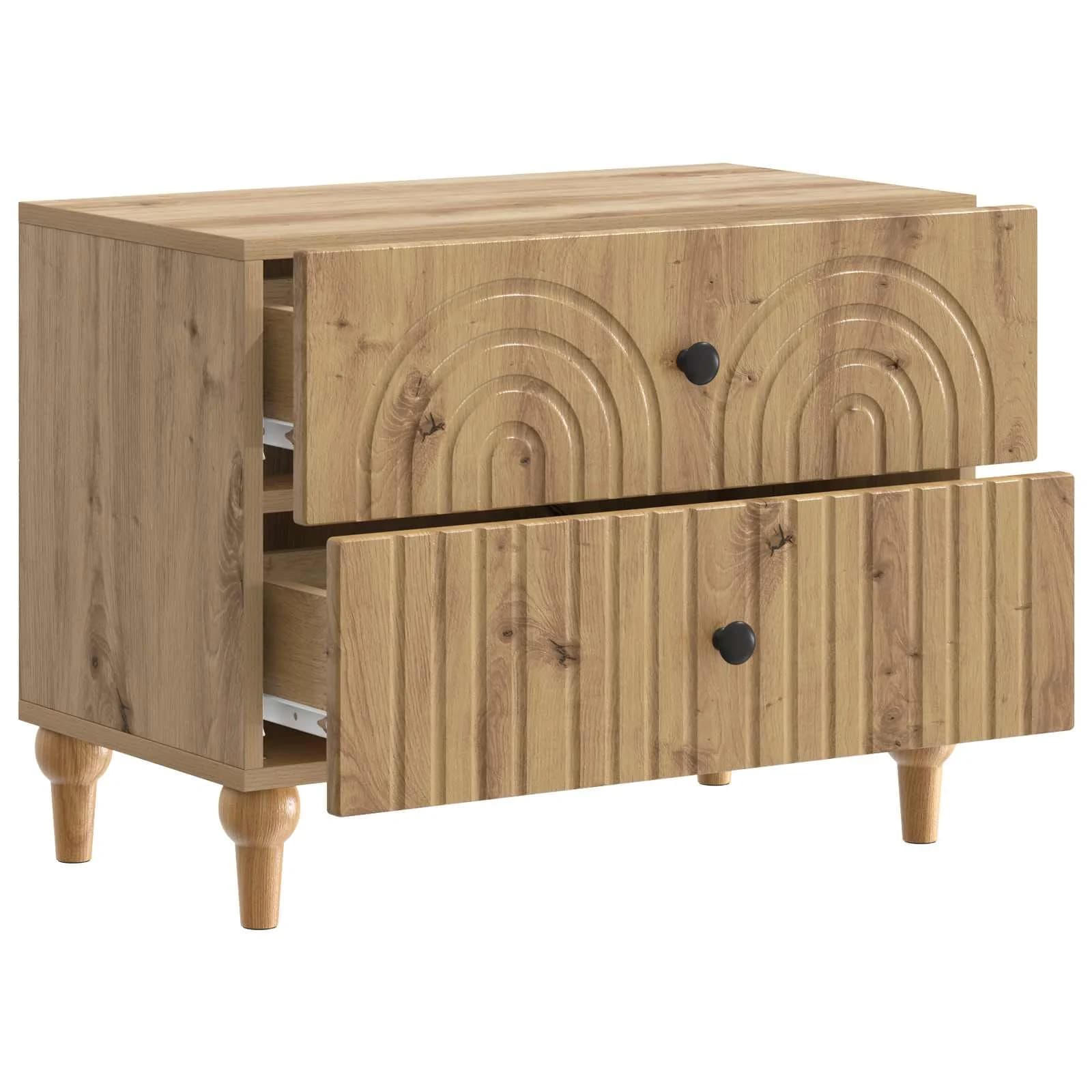Nočna omarica Artisan hrast 62 x 34,5 x 48 cm Inženirski les - slika 4