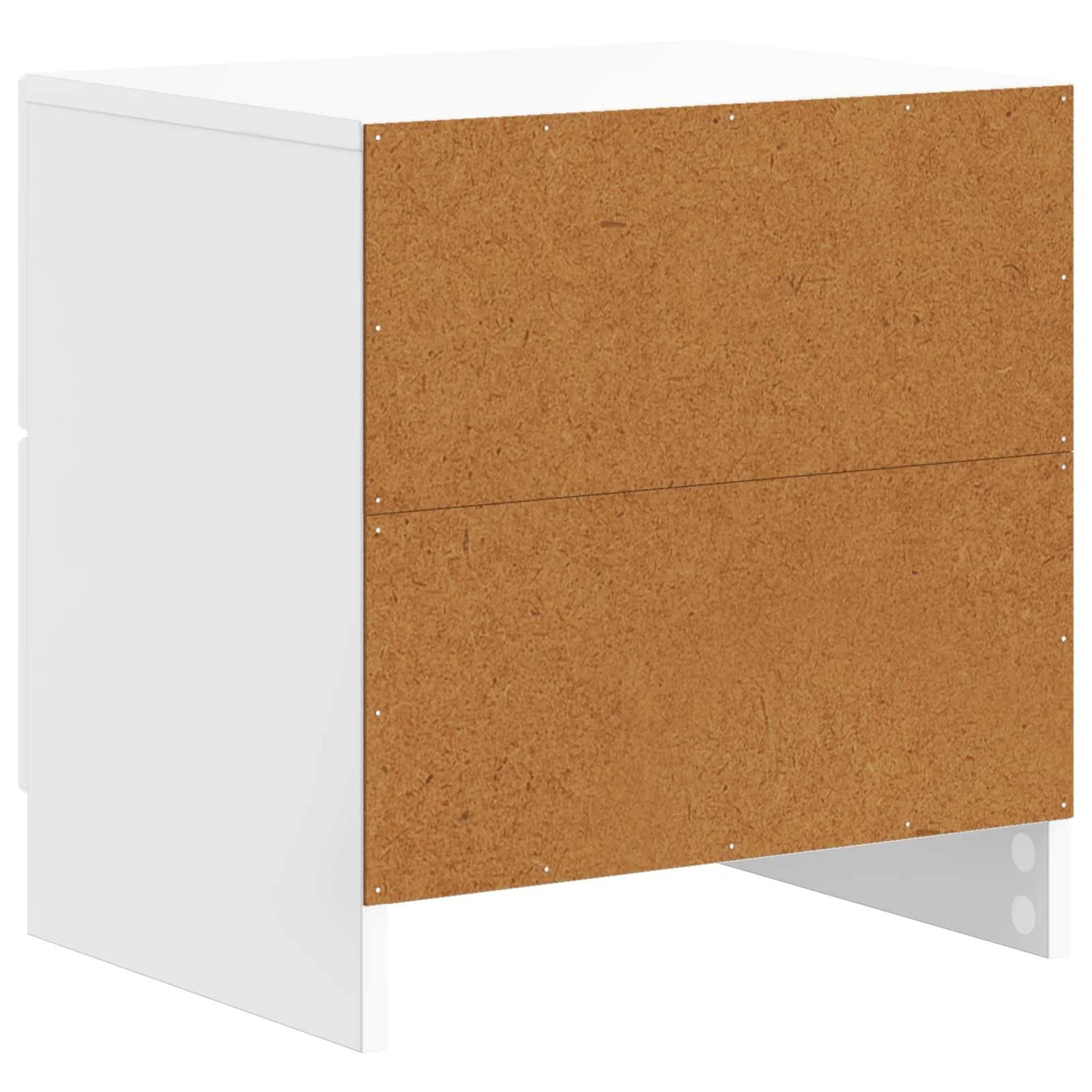 Nočna omarica s predalom Bela visok sijaj 43 x 34,5 x 44,5 cm - slika 7