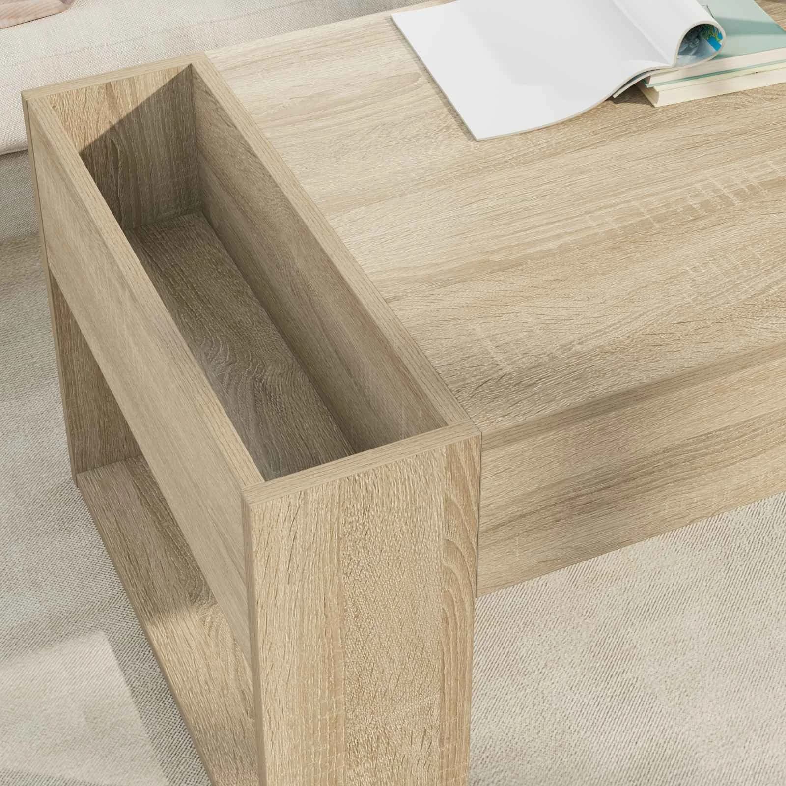 Klubska miza Sonoma hrast 110 x 50 x 41 cm Inženirski les - slika 4